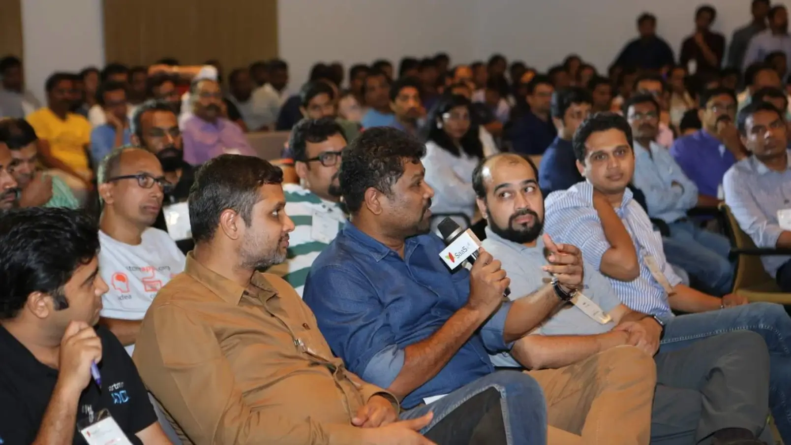 Girish interacting at the SaaSx event in Chennai